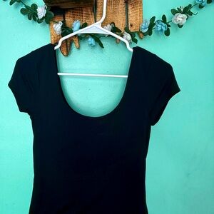 Old Navy Black Fitted Bodysuit Top